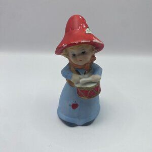 Vintage Jasco Merri Bells Little Drummer Girl Fine Bisque Porcelain Figurine
